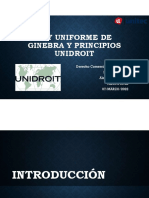 Ley Uniforme de Ginebra y Principios UNIDROIT sobre contratos internacionales