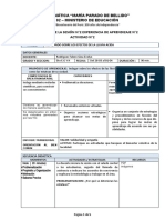 SESIÓN DE APRENDIZAJE #2 - 5TO CyT