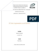 El Texto Argumentativo en El Discurso (Argumento y Link) - Melany Hernandez