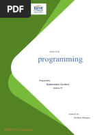 Assignment of Programming