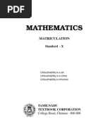 10th Mathematics Matriculation Level