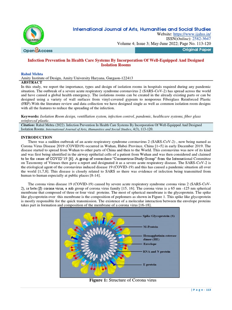 Isolation Room Design for Pandemics | PDF | Transmission (Medicine ...
