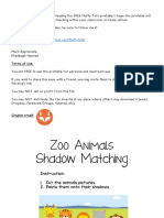 Shadow Matching Zoo Animals