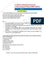 Structure of The Indian Economy & Demographics Economy PYQs 1995