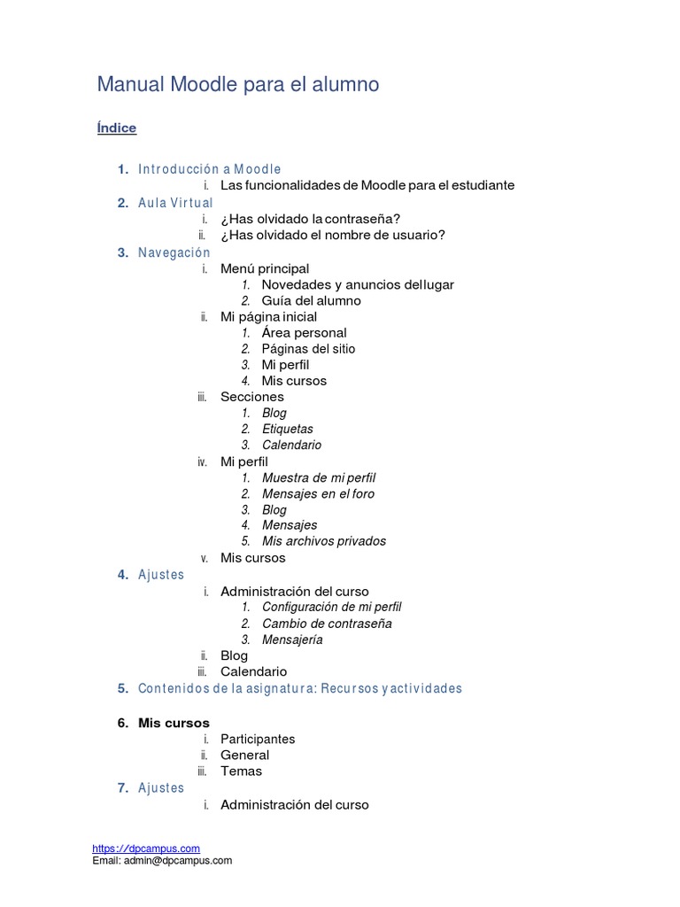 Manual de Moodle para Estudiantes | PDF | Moodle | Blog