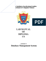 Lab Manual DBMS