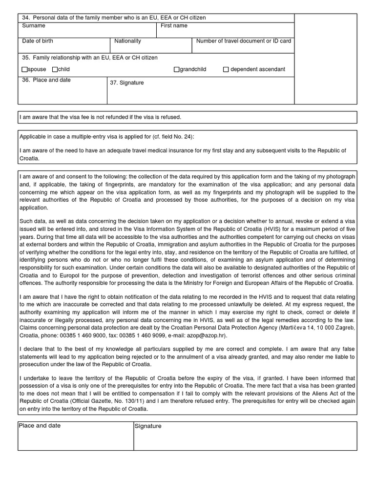 Vaf Form Eng-Pages-3 | Download Free PDF | Travel Visa | Identity Document