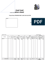 Aircon Heat Load Calculation Sheet