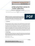 Designing of Microstrip Patch Antenna For X-Band Application