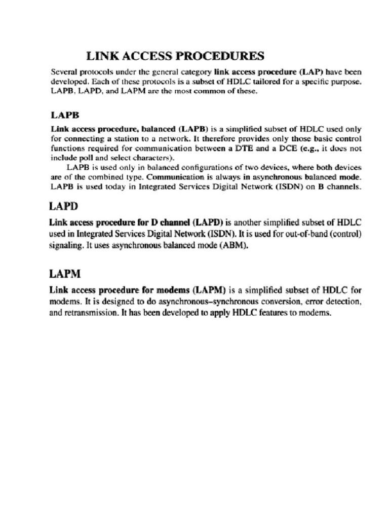 Link Access Procedure | PDF