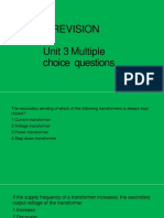 Revision Unit 3 Multiple Choice Questions