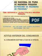 Exposicion Gestion de La Calidad Total en La Indust Pesq Iv Congreso Peruano de Ing de Procesos