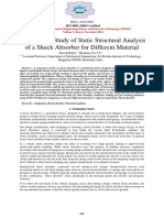 Comparative Study of Static Structural Analysis of A Shock Absorber For Different Material