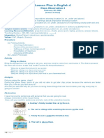 COT 4-Lesson Plan in English 4 - Preposition of Showing Location