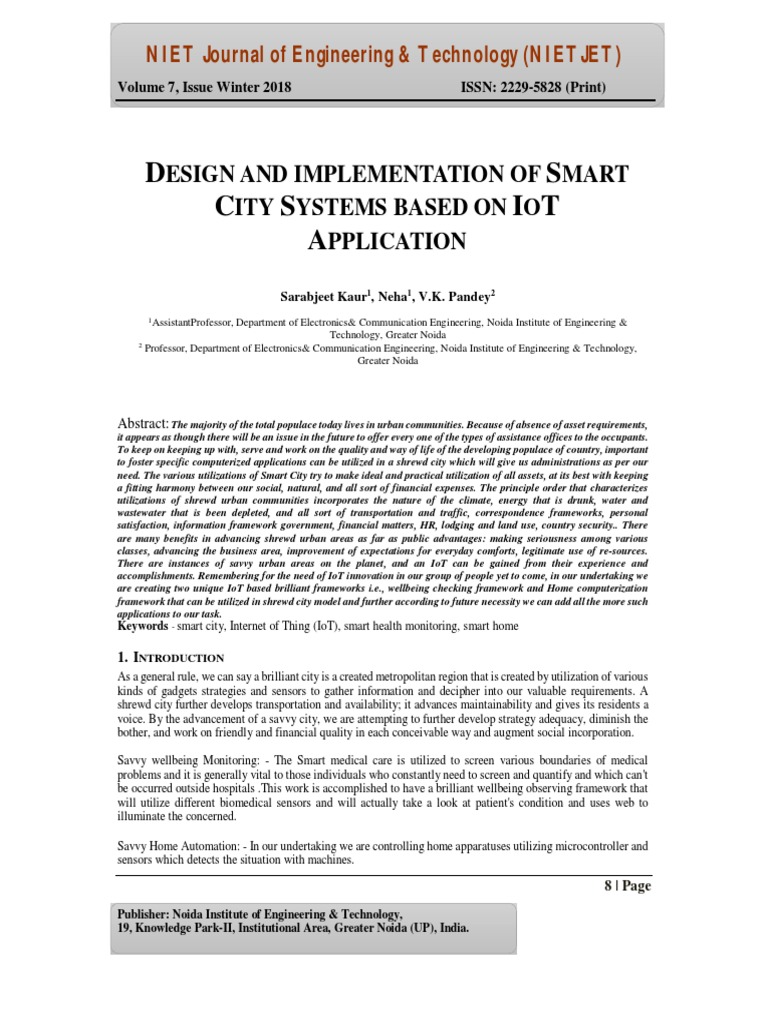 IoT Applications for Smart City Development | PDF | Internet Of Things ...