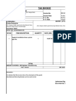 Tax Invoice Novec System