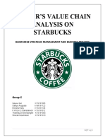 Porter'S Value Chain Analysis On Starbucks: Baibf10018 Strategic Management and Business Analysis