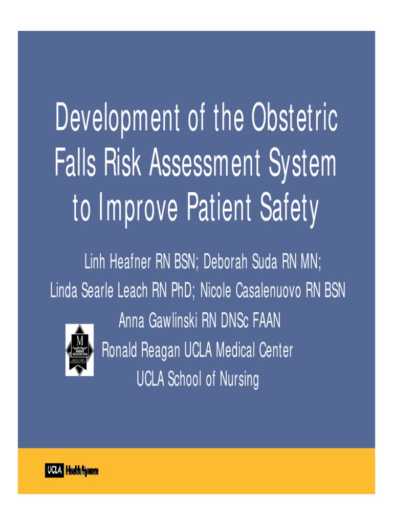 OFRAS: Obstetric Fall Risk Tool Development | PDF | Clinical Trial ...