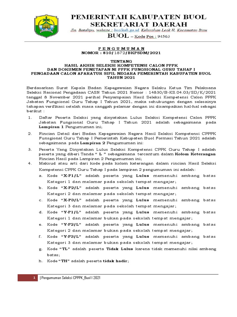 01 pengumuman p3k guru i buol 2021 net pdf