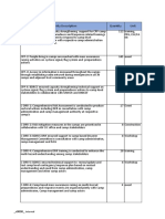 US PRM Budget Activity Description Quantity Unit: Internal