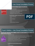 Project Initiation - User Group Consultation Process: The Steering Group (SG) Is The Ultimate Approval Authority