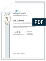 CertificateOfCompletion AutoCAD Interface