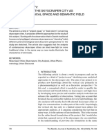 The Vertical City: Approaches To The Skyscraper City As Phenomenological Space and Semantic Field Anders Troelsen