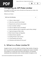 Designing An API Rate Limiter - Grokking The System Design Interview