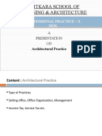 Chitkara School of Planning & Architecture: Professional Practice - X Sem