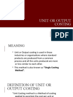 Unit Costing