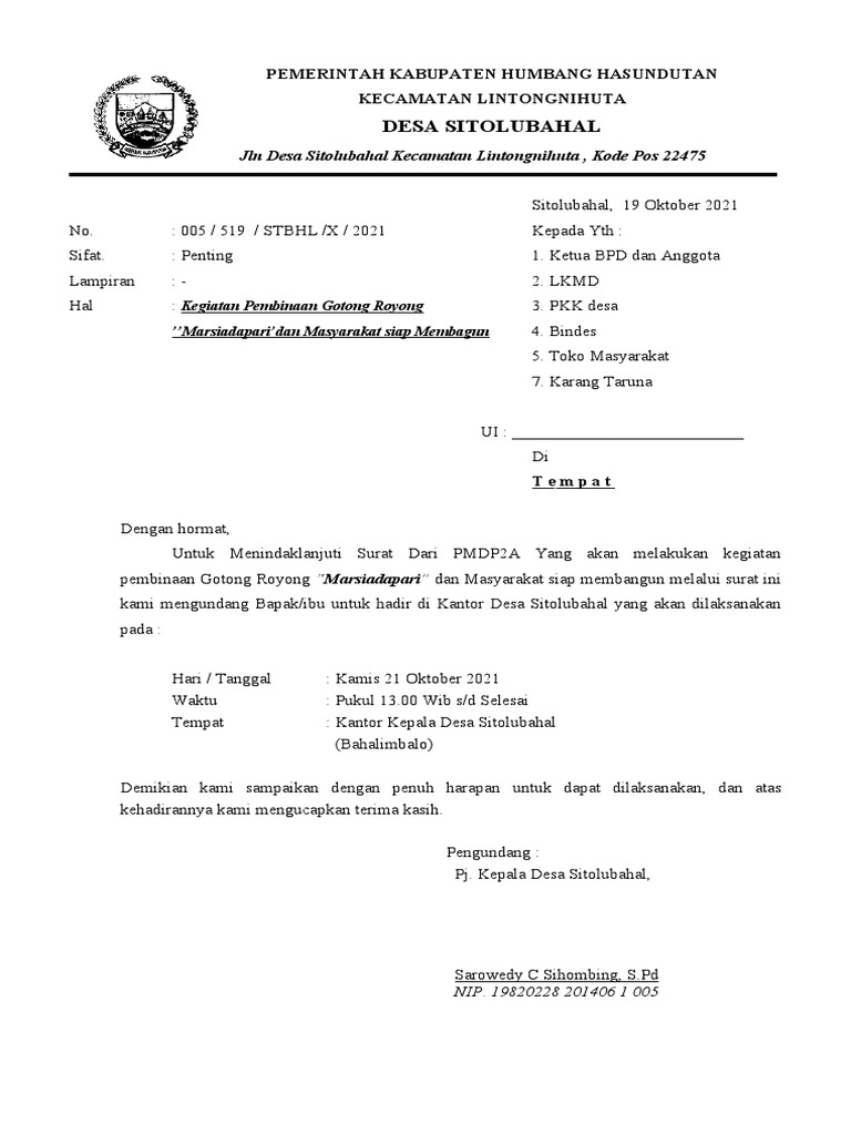 UNDANGAN Gotong Royong | PDF