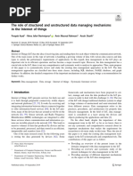 The Role of Structured and Unstructured Data Managing Mechanisms in The Internet of Things