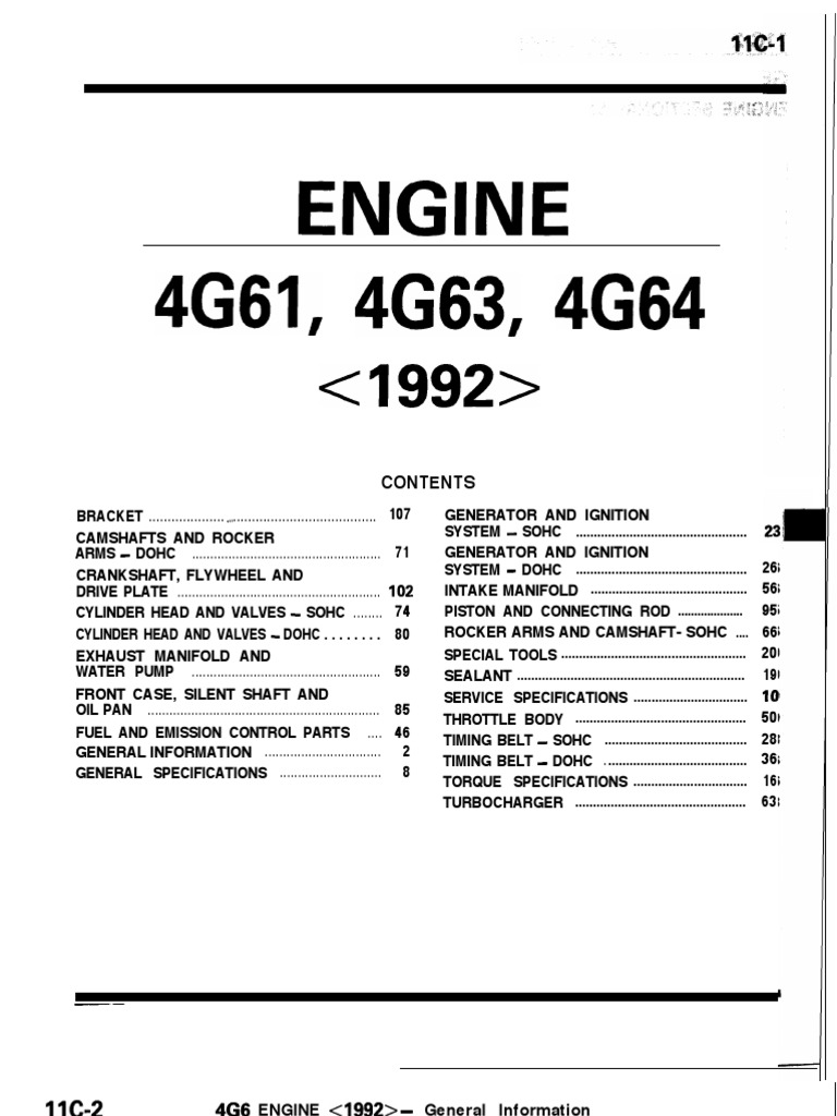 Array - 89 93 4g63 engine manual throttle belt mechanical rh scribd ...