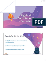 Algebraic Substitution PPT - Handout