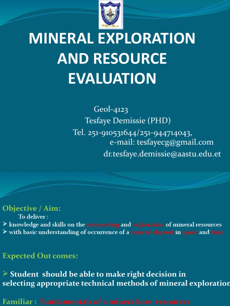 Mineral Exploration Techniques Overview | PDF | Magma | Prospecting