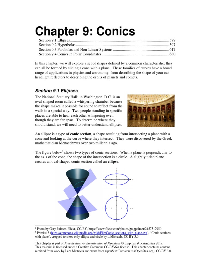 Chapter 9 - Conic Sections | PDF | Apsis | Ellipse