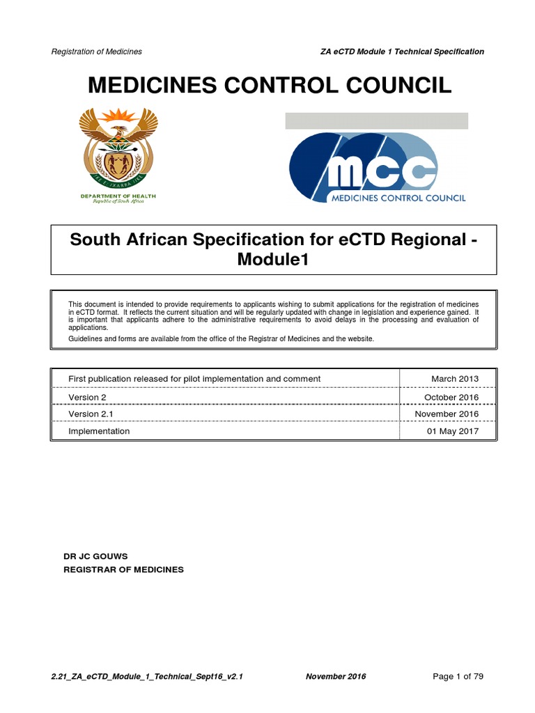 ZA eCTD Module 1 Technical Specs | PDF | Filename | Computer File