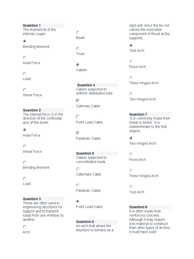 TOS Definition of Terms Practice Test With Answers PDF Bending