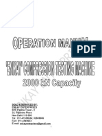 Operation Manual of Compression Machine 2000 KN Capacity