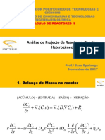 Análise de Projeto de Reactores Heterogêneos