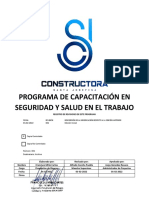 Programa de Capacitación en Seguridad y Salud Del Trabajo