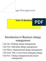 Change Management: Intro To Business
