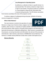 Memory Management in Operating System