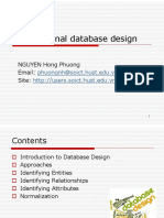 Relational Database Design: NGUYEN Hong Phuong Email: Site