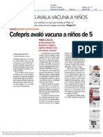 COFEPRIS Avala Niños Vacuna