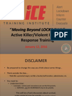 "Moving Beyond LOCKDOWN" Active Killer/Violent Intruder Response Training