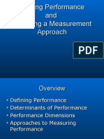 Defining Performance and Choosing A Measurement Approach