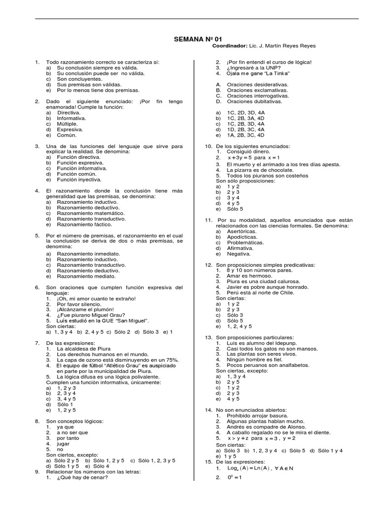 RL Form | PDF | Razón | Proposición