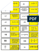 JUEGO DE DOMINO Ecuaciones - WILDER