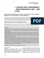 Colorectal Cancer Risk Assessment Awareness, Mediterranean Diet, and Early Detection